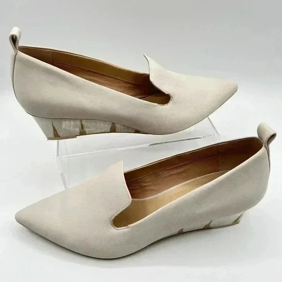 Franco Sarto Womens Cammera Wedges Pump Pointed Toe Leather upper 10 M - Picture 11 of 14